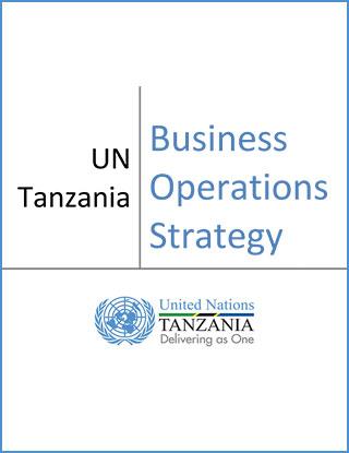 Portada del documento con fondo blanco y el logo de la ONU en Tanzania.
