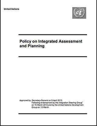 Portada del documento con fondo blanco y el logo de las Naciones Unidas en la esquina superior derecha.