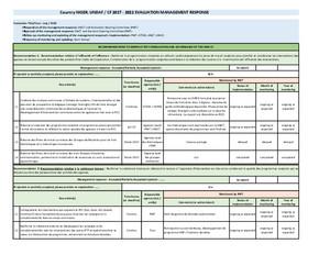 استجابة الإدارة لإطار عمل الأمم المتحدة للمساعدة الإنمائية / تقييم إطار التعاون