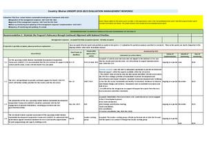 استجابة الإدارة لإطار عمل الأمم المتحدة للمساعدة الإنمائية / تقييم إطار التعاون