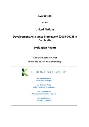 إطار عمل الأمم المتحدة للمساعدة الإنمائية / تقرير تقييم إطار التعاون