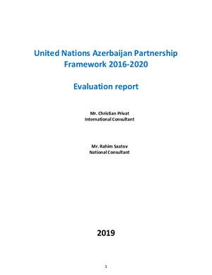 Rapport d'évaluation du PNUAD/Plan-cadre de coopération