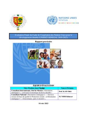 إطار عمل الأمم المتحدة للمساعدة الإنمائية / تقرير تقييم إطار التعاون