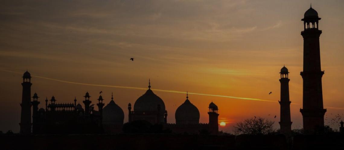 A view of the Lahore Fort in the city of Lahore, Pakistan.