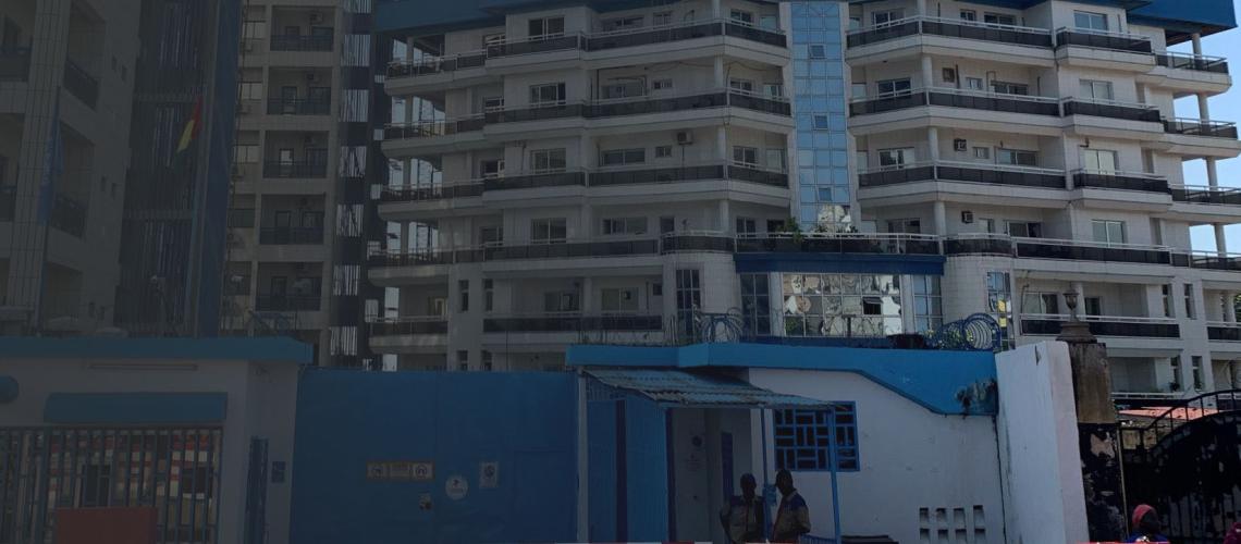 The exterior to the UN facility in Guinea.