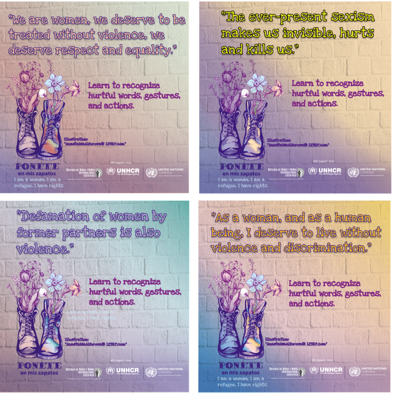 أربع رسائل تحمل اقتباسات.